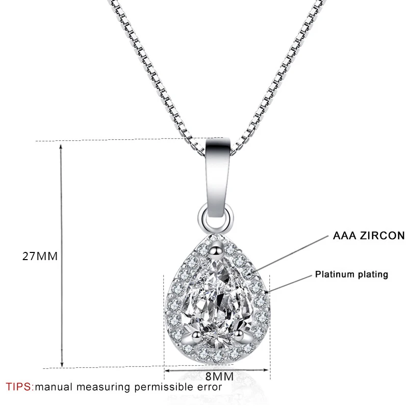 water drop crystal engagement necklace (1)