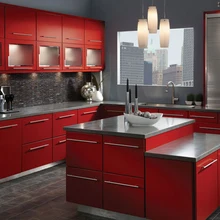 Dark Red Kitchen Woods And Get Free Shipping On Aliexpress Dark Red Kitchen Cabinet Factory China