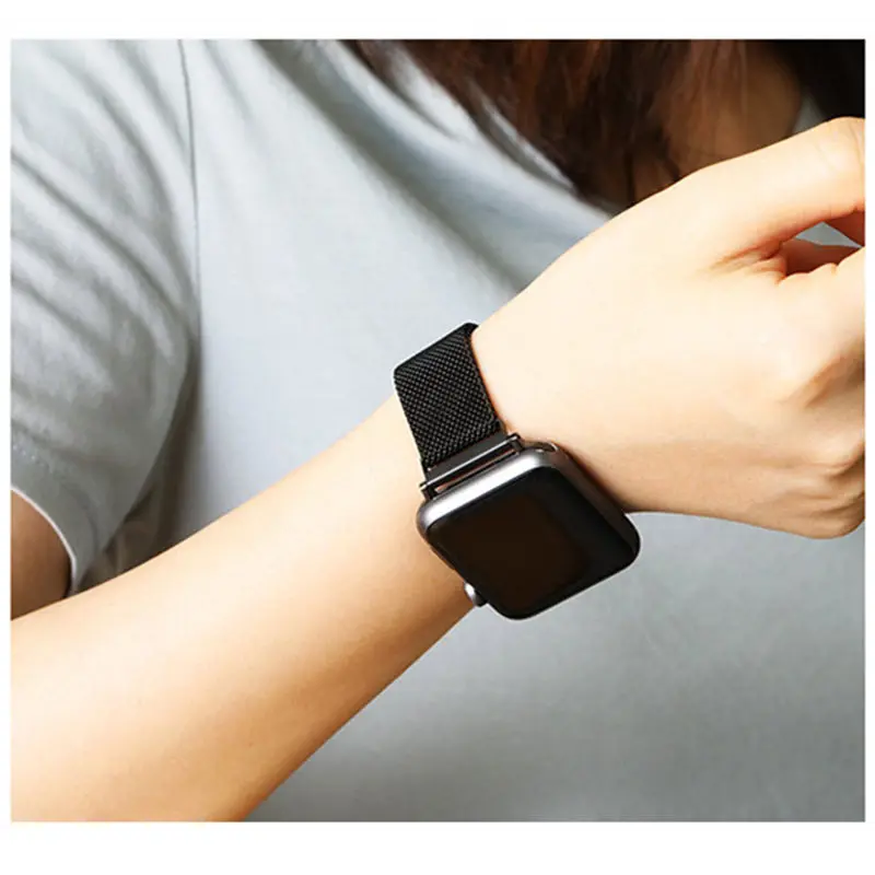Ремешок для ремешка 44 мм 40 iWatch 42 38 браслет из нержавеющей стали Миланская петля