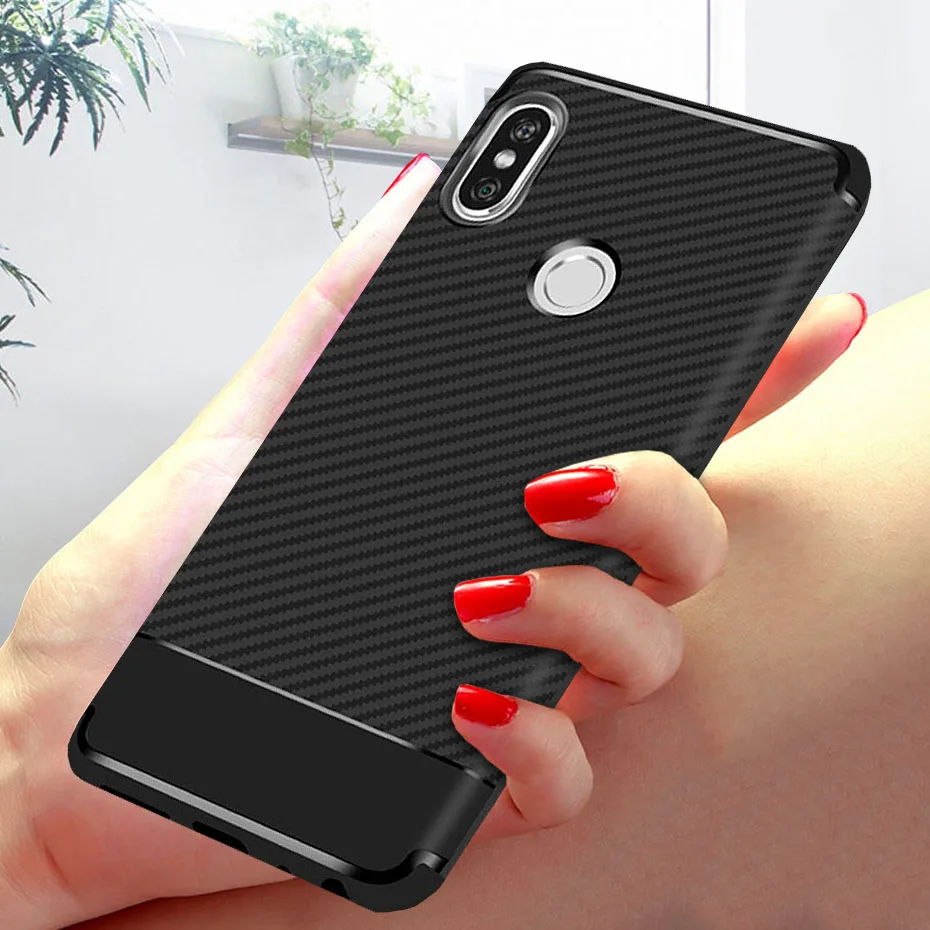 

Thouport TPU Case For Xiaomi Redmi Note 5 Global Redmi 5 Plus Carbon Fiber Soft Silicone Cover For Xiaomi Redmi Note 5 Pro Case
