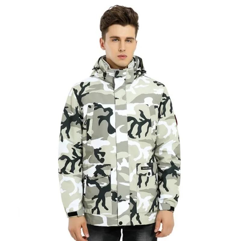 Новая брендовая мужская куртка с подогревом, куртки для походов, походов, альпинизма, пеших прогулок, водонепроницаемые ветрозащитные теплые мужские пальто, 3в1
