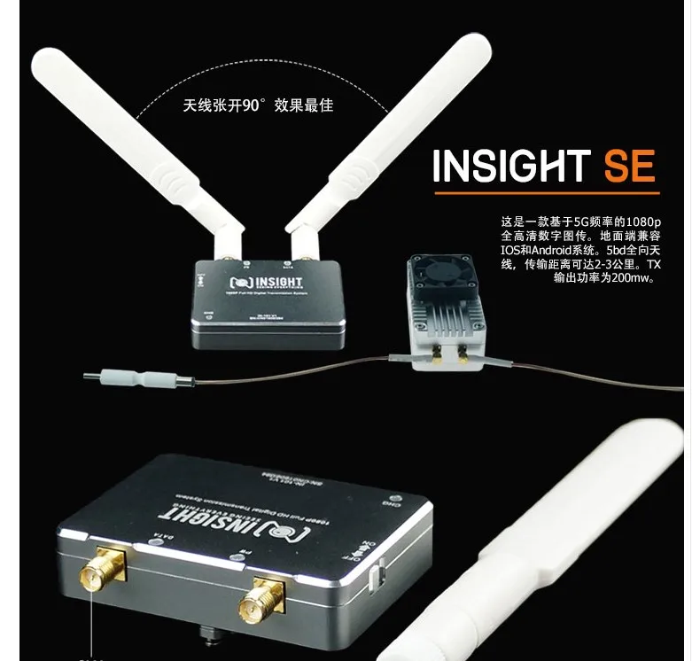 HDMI FPV Insight 5G 100 мВт/200 мВт Full HD 1080P HDMI цифровой FPV беспроводной видео передатчик системы