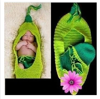 

BH43 Crochet baby cocoon, Baby diaper cover set, Newborn pea pod cocoon, Newborn baby Pea Pod photography props one set