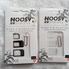Noosy нано сим-карта адаптер 4 в 1 микро сим-адаптер с разъемом Pin Ключ Розничная посылка для iPhone 5/5S/6/6 S/samsung