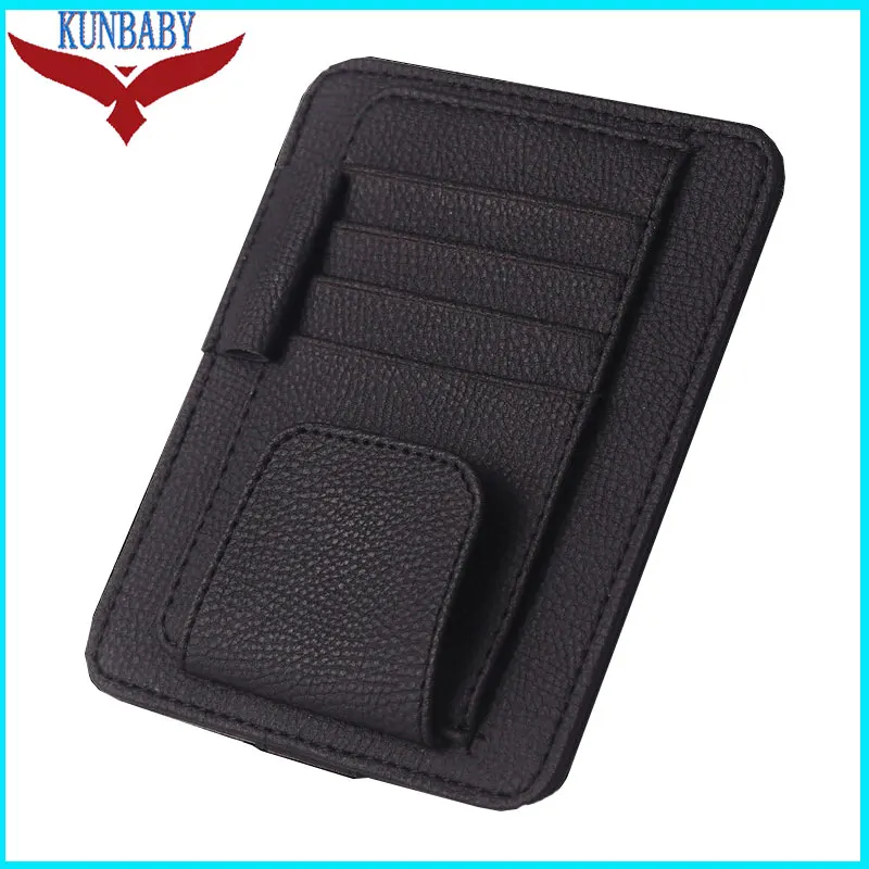 

Geniune Eye Glasses Card bill Pen Holder Clip Car Vehicle Accessory Sun Visor Sunglasses Credit Card Cover Car Styling