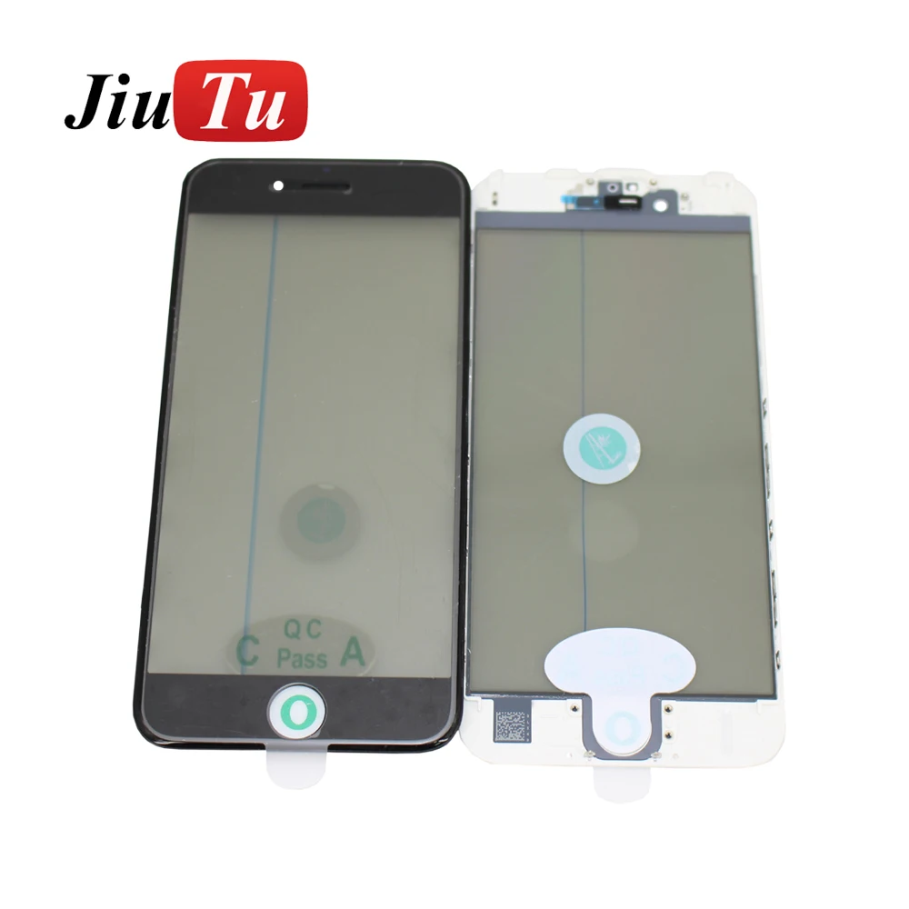 For iPhone 4 in 1 Glass With Bezel Frame+OCA+Polarizer Film For 8G 8 Plus 7 7P to 5G LCD Repair Replacement Jiutu (4)
