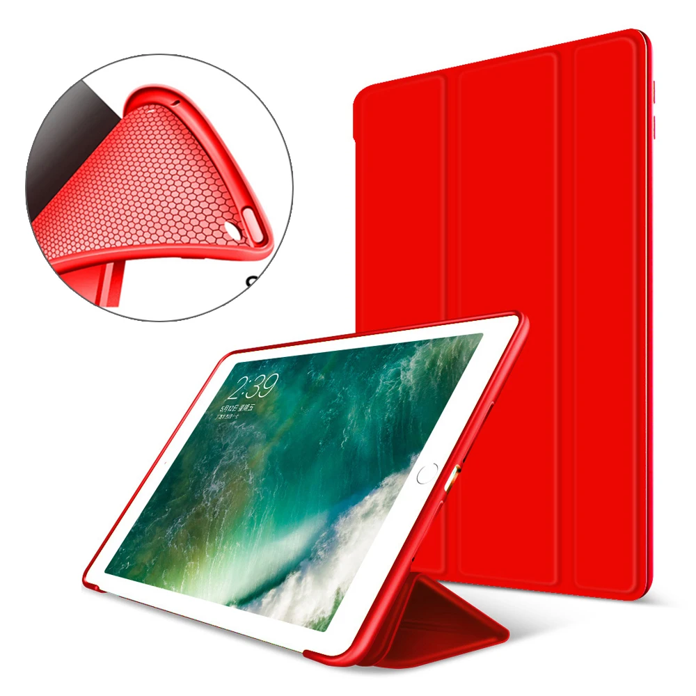 Чехол 9 7 дюйма для iPad Air 2 1 ультратонкий легкий из искусственной кожи + Силиконовый
