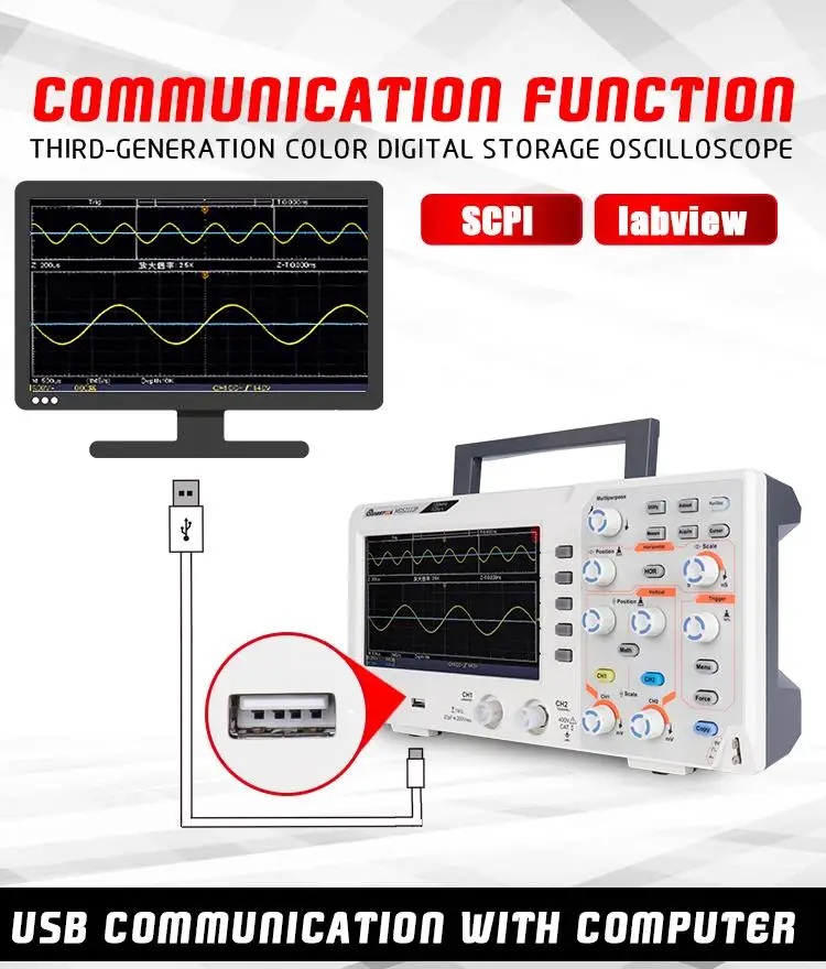 

MUSTOOL MDS2112P Automatic Dual Channel Digital Storage Oscilloscope With 100MHz Bandwidth 1GS/s Sampling Rate 7 inch Screen