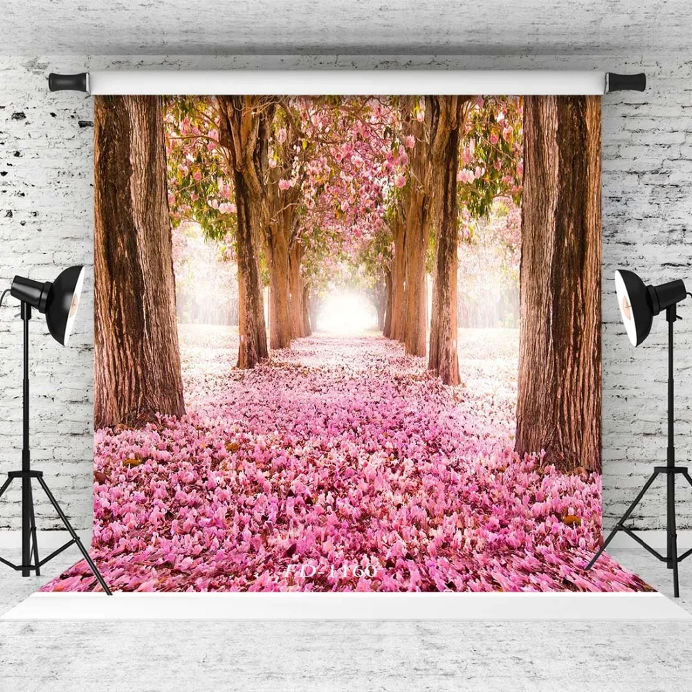 Flower Walkway Trees Photography Backdrop for Photo Shoot Props Photographic Background Wedding Children kids Baby Photocall | Электроника