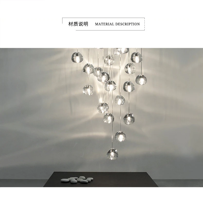 Chuva de Meteoros Lâmpada de Cristal de Luz Pendant Criativo Europeu-estilo Luxo Lâmpadas Led Moderm Vidro Indoor Iluminação Restaurante 10 Cheap Lustres