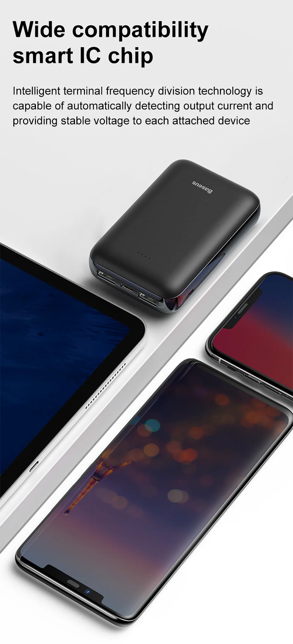 Baseus Mini, 10000 мА/ч, Дополнительный внешний аккумулятор для Xiaomi, huawei, samsung, iPhone, портативный внешний аккумулятор с двумя usb-портами, зарядное устройство