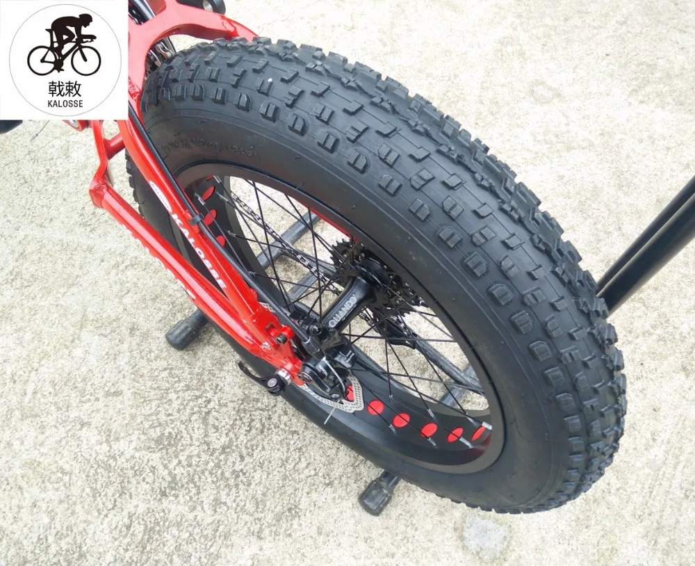 Discount Kalosse Hydraulic brakes 27 speed  20er mountain bike  20*4.0 tires  M370   Snow mountain bicycle  folding Child Beach  bike 6