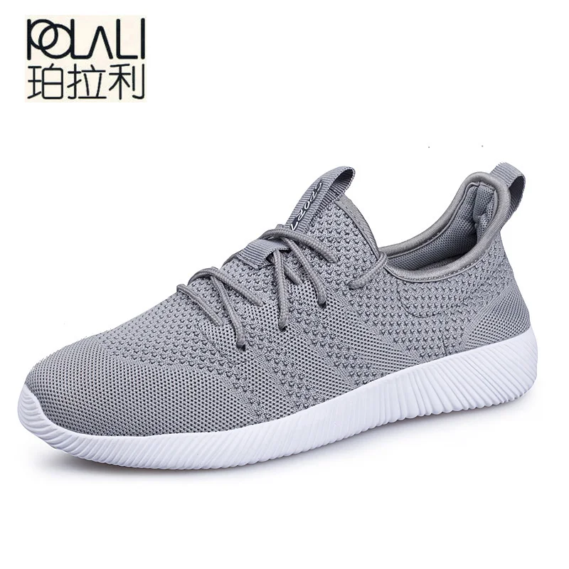 POLALI Fashion brand Women Shoes Breathable Air Mesh Trainers 2017 Spring Casual Shoes Woman Shoes tenis feminino Wearing 45