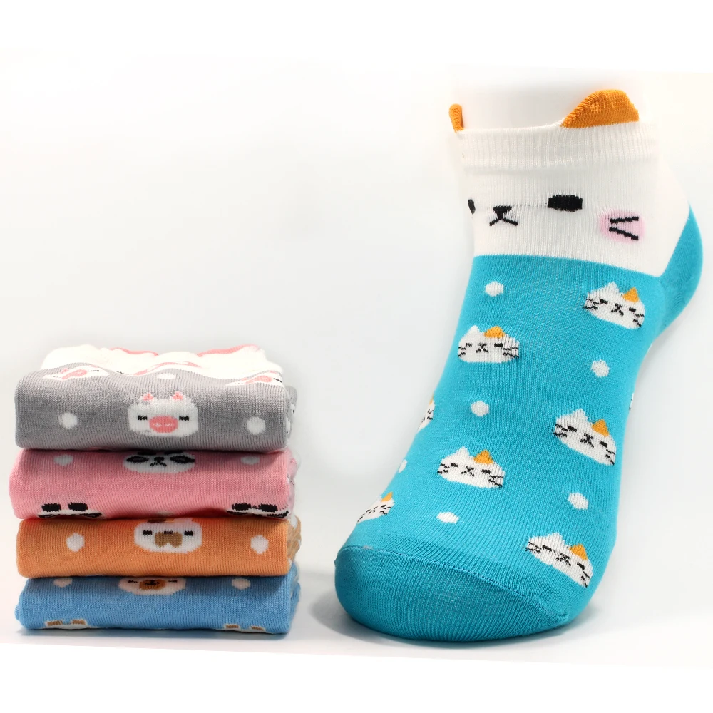 Hot Sale Women's Socks Cute Cartoon Character Socks Including 5 Pairs