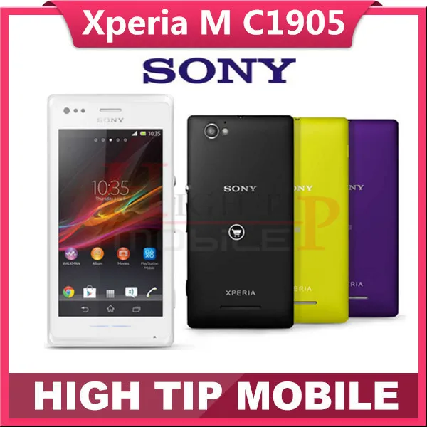 Unlocked Original Sony Xperia M C1905 Mobile Phone Dual Core 3G Android 5MP Camera Internal 4GB