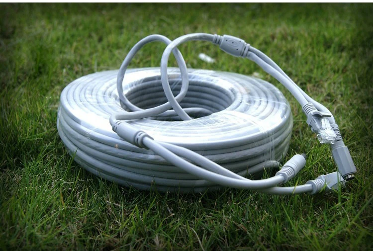 Сетевой кабель для камеры видеонаблюдения 10 м 33 фута RJ45 + источник постоянного