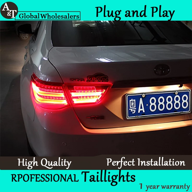 

A&T Car Styling for Toyota Reiz Taillights 2010-2012 Mark X LED Tail Lamp Rear Lamp DRL+Brake+Park+Signal led light