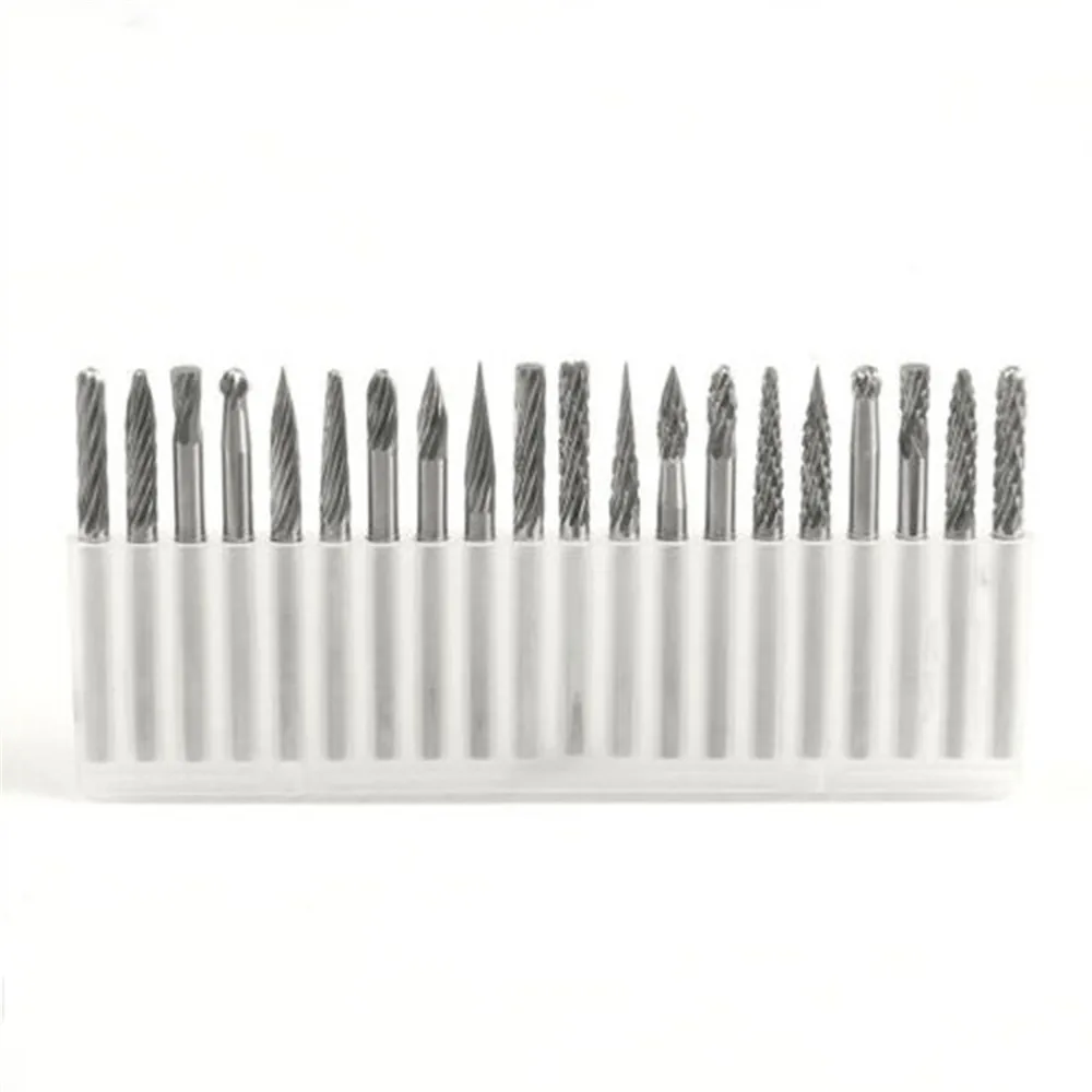 Portable 20pcs Tungsten Steel Solid Carbide Burrs Rotary Tool Drill Bits Set 3*3mm Good Portable 20pcs Tungsten Steel Solid Carbide Burrs Rotary Tool Drill Bits Set 3*3mm Good