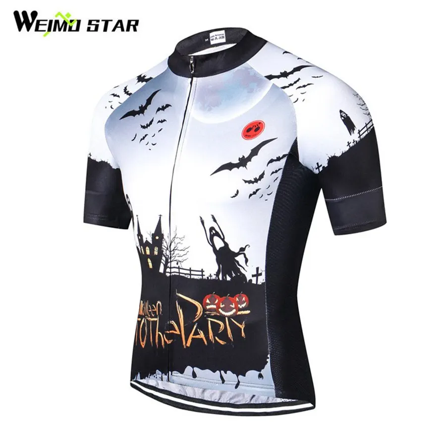 Weimostar Halloween Cycling Jersey Men mtb Jersey Bicycle Wear Clothes