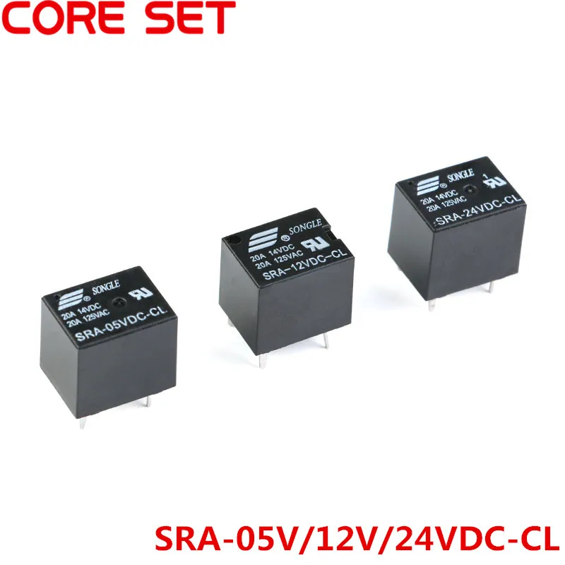 5Pcs DC 5V 12V 24V 20A Power Relay SRA-05VDC-CL SRA-12VDC-CL SRA-24VDC-CL PCB Type 5PIN T74 Black Automobile Relays цена 5Pcs DC 5V 12V 24V 20A Power Relay SRA-05VDC-CL SRA-12VDC-CL SRA-24VDC-CL PCB Type 5PIN T74 Black Automobile Relays цены онлайн