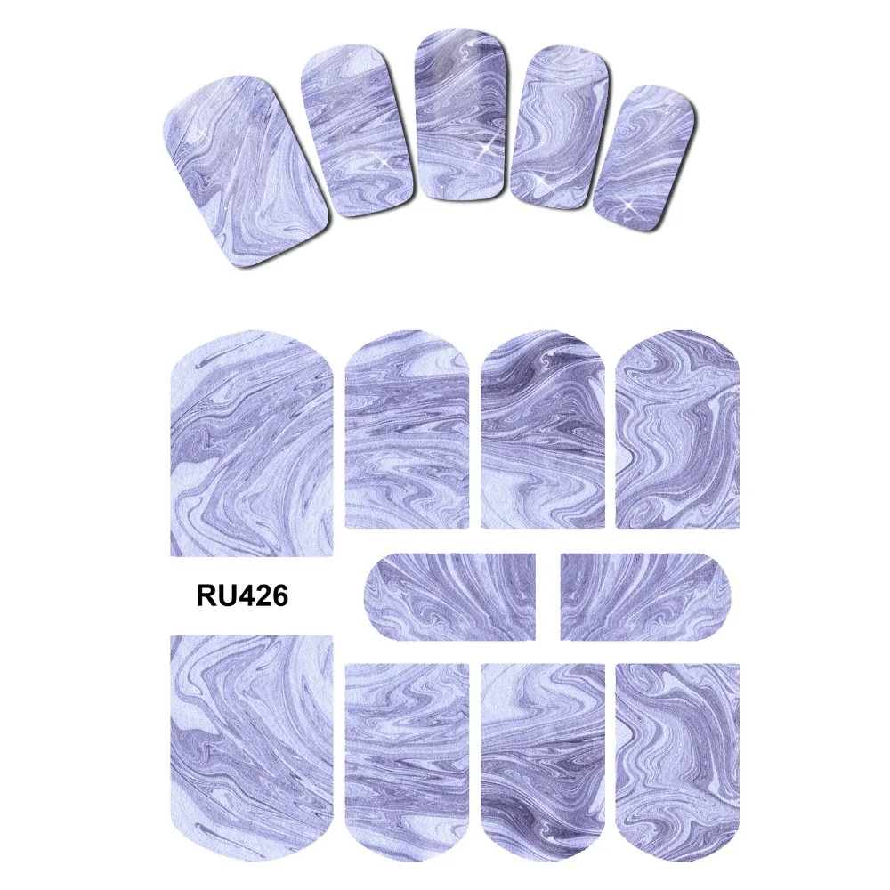 UPRETTEGO NAIL ART BEAUTY WATER DECAL SLIDER цветные наклейки на ногти мраморный камень абстрактный
