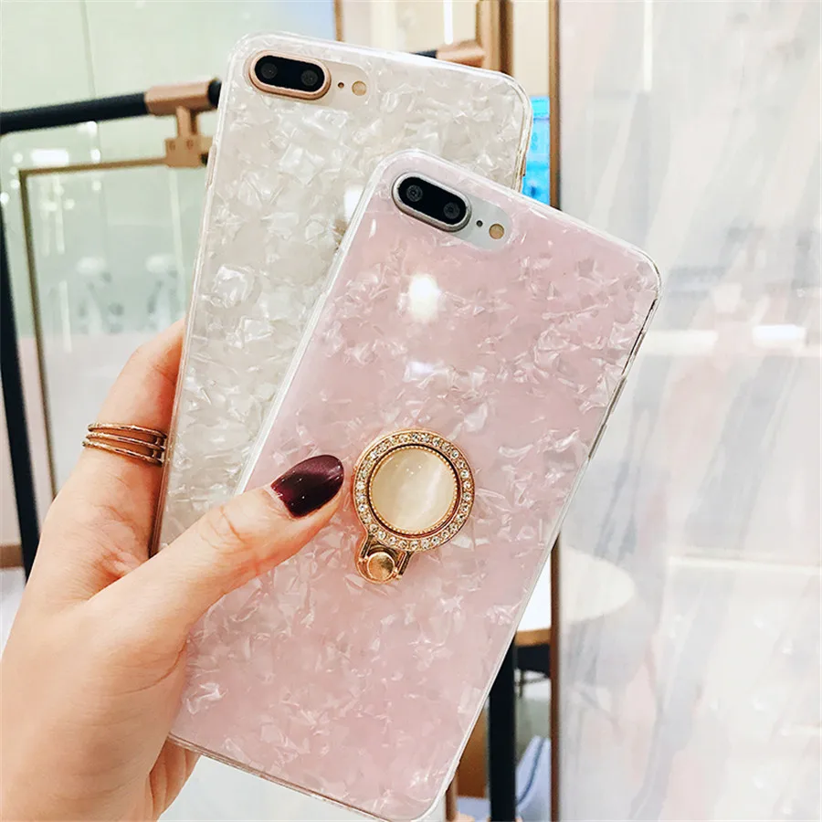 Блестящий чехол для iPhone 12 11 Pro MAX XR XS Max 8 7 Plus розовый белый блестящий силиконовый