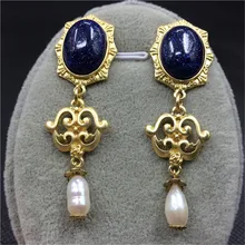 Nueva moda hipérbole cosecha de perlas Rhinestone pendientes de gota de la borla de Swing Party mujeres hechos a mano accesorios de la joyería de la novia de regalo
