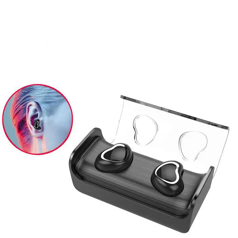 

Wireless Mini Earphone Double Ear Charging Case Invisible 4.2 Movement Bluetooth Sports Earplug YSE027