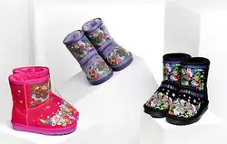 Новинка 2017 девушки зимние сапоги молния Кристалл модная дизайнерская Брендовая обувь с мехом невысокие Зимние сапоги для детей От 3 до 11 лет
