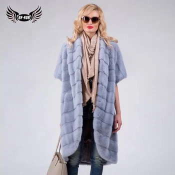 

Mink Coats For Women Real Fur Coat Thick Warm Full Pelt Outerwear Luxury Coats 2019 Winter O-Neck Short Park With Natural Fur