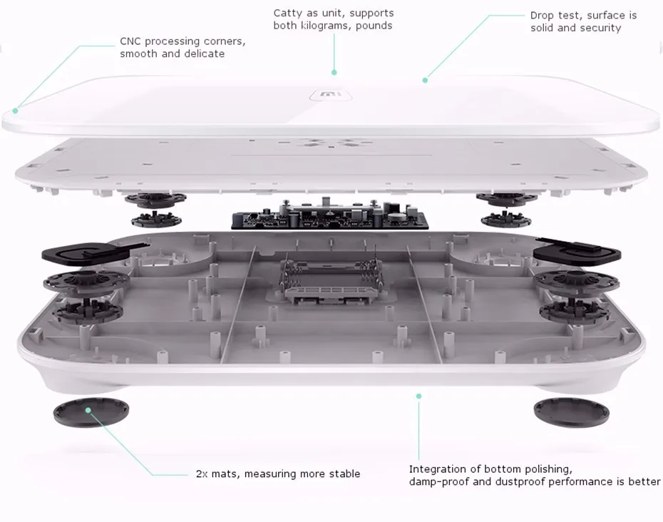 Оригинальные Xiao mi весы mi умные весы для здоровья mi электронные Bluetooth 4,0 цифровые весы для похудения белые