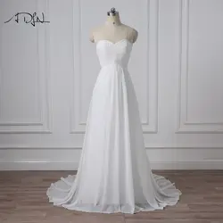 ADLN Милая Империя шифон Свадебные платья настоящая фотография плюс размеры Дешевые Свадебные платья Boho Robe de Mariage