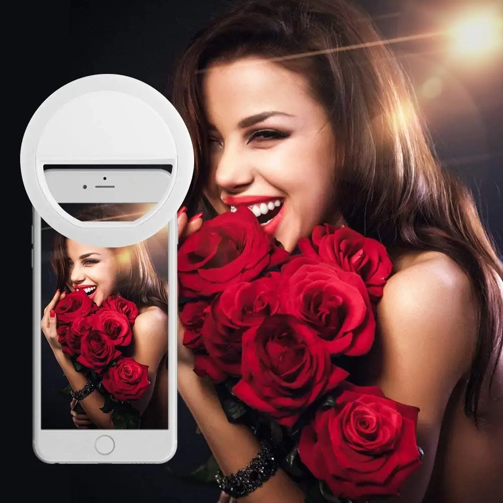 

FGHGF Clip On Ring Light for Camera Selfie LED Camera Light with 36 LED for Smart Phone Camera, Round Shape
