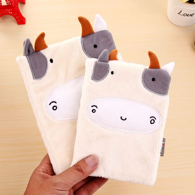 

Winter Warm Plush Cloth Notebook Creative Color Page Multi-function Hand Book