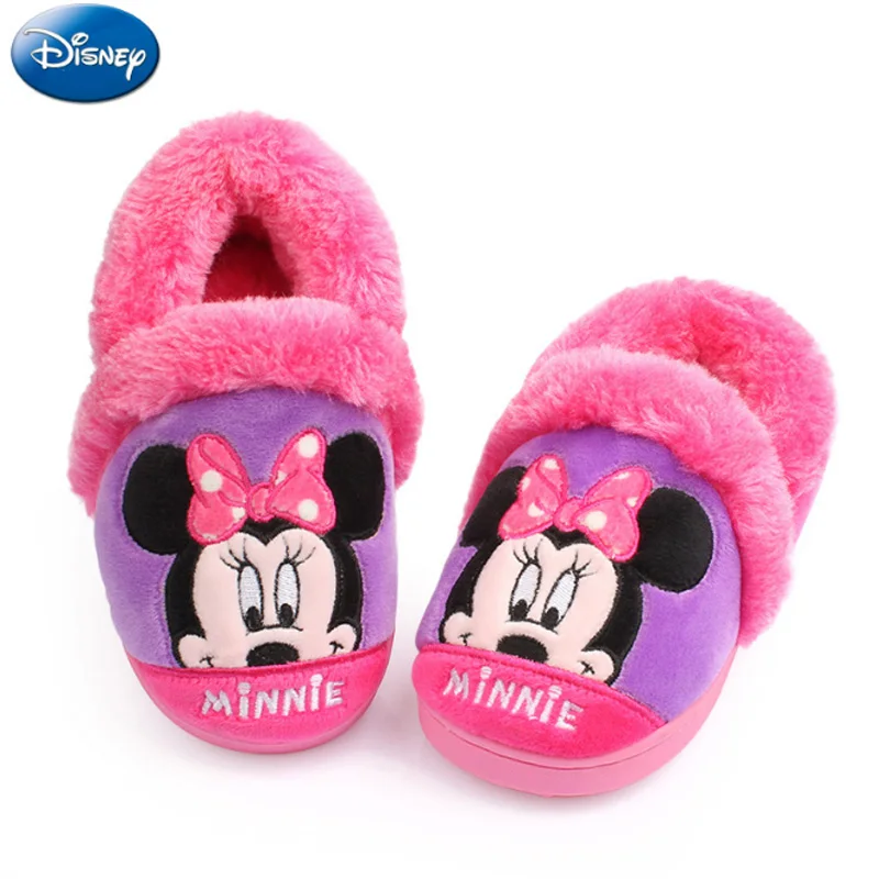 Disney/Детские домашние тапочки для девочек с Минни Маус И Микки обувь мальчиков