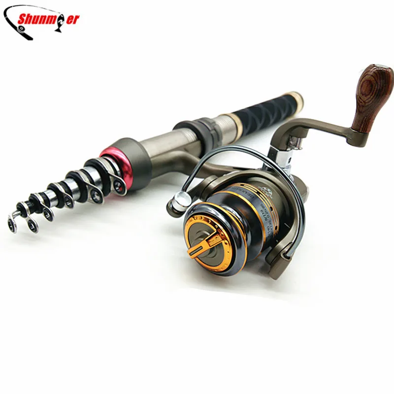 

1.5M 1.8M 2.1M 2.4M Telescopic Fishing Rod Pole With Spinning Reel Carbon Saltwater Fishing Power Hand Rod Pod Olta Pesca Peche