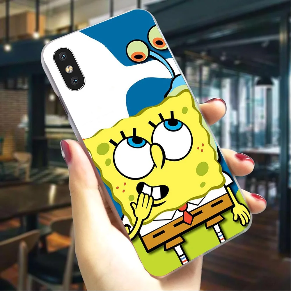 Чехол для телефона SpongeBob SquarePants iPhone 6S 5 5S SE 6/6 6S Plus 7 8/7 8 Plus X XS XR Xs Max, жесткий чехол с принтом - Цвет: K0005109
