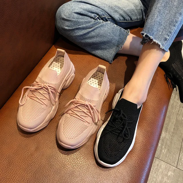 Breathable hollow leisure new thick bottom wild super fire old shoes women