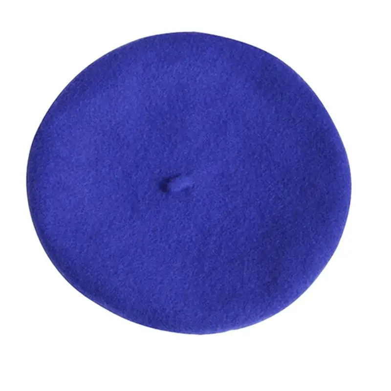 Sapphire Новинка, женская зимняя шапка, берет, женская шапка из смеси шерсти и хлопка, 16 цветов, новые женские шляпы, шапка s, черная, белая, серая, розовая, Boinas De Mujer - Цвет: Sapphire