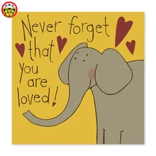 Картина по номерам художественная краска по номеру любовь Ваш слон домашний декор Краска ing Show Love let's Fall in love