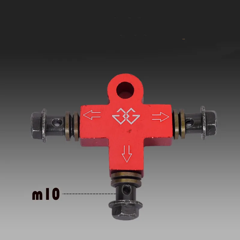 Тормозной шланг CNC алюминий 3 способ т шт тройник тормозной трубы с 3 M10 мужские гайки короткие 10 мм дюймов дистрибьютор запасные части
