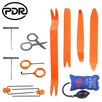 

PDR Auto Car Radio Door Clip Panel with Pump Wedge Trim Dash Audio Removal Installer Pry Tool Pry Kit Repair Tool
