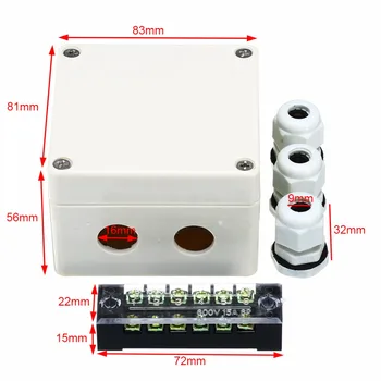 

1pc Waterproof Junction Box Distribution Box Electric Enclosure Case 6 Ports With Terminal Connectors For Electricity Railways