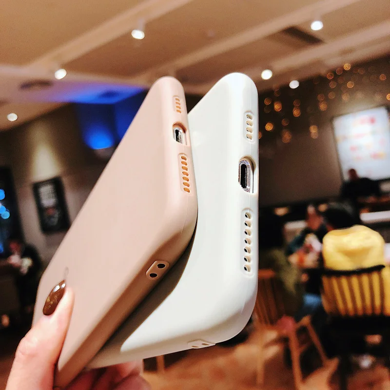 Bronzing scrub phone case for iPhone 6 6s Simple and stylish phone case for iPhone 7 8 Cartoon anti-fall for iPhone X XS XR MAX