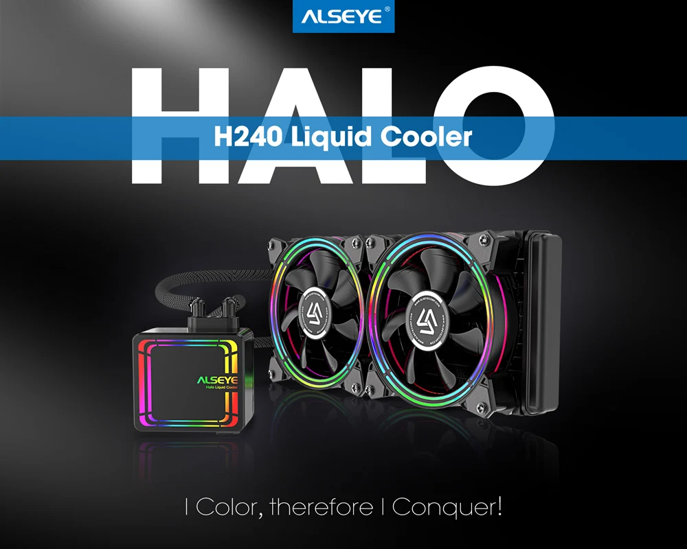 ALSEYE H240 водяное охлаждение RGB Вентилятор охлаждения воды 120 мм ШИМ вентилятор кулера для LGA 775/115x/ 1366/2011/AM2/AM3/AM4