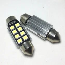 2pcs Festoon LED Interior Reading Lights - Error - Free White/Ice Blue Dome Bulbs (41mm)
