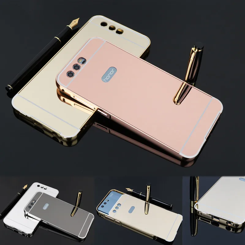 Huawei Honor 9 Honor9 Mirror Case Plating Metal Frame with Mirror Back
