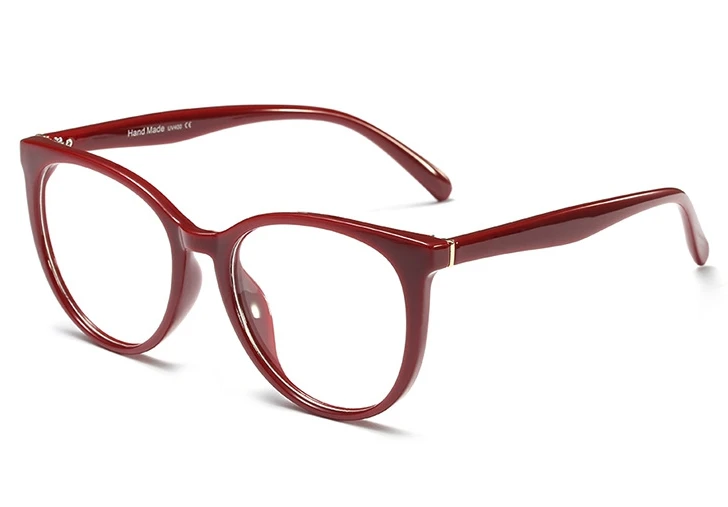 Круглые очки кошачий глаз, оправа для мужчин и женщин, оптические модные компьютерные очки 45721 - Цвет оправы: C5 red