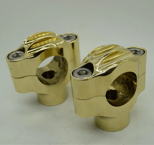 Buy Brass Motorcycle Handlebar Risers 1" Inch Harley