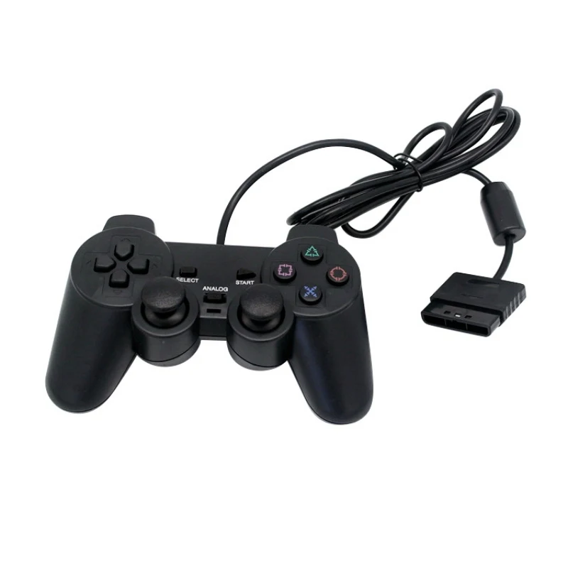 LANBEIKA Черный проводной контроллер 1,8 м двойной шок пульт дистанционного управления Джойстик Геймпад для playstation 2 PS2 K5